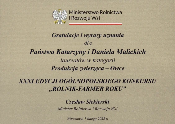 Gratulacje - MRiRW